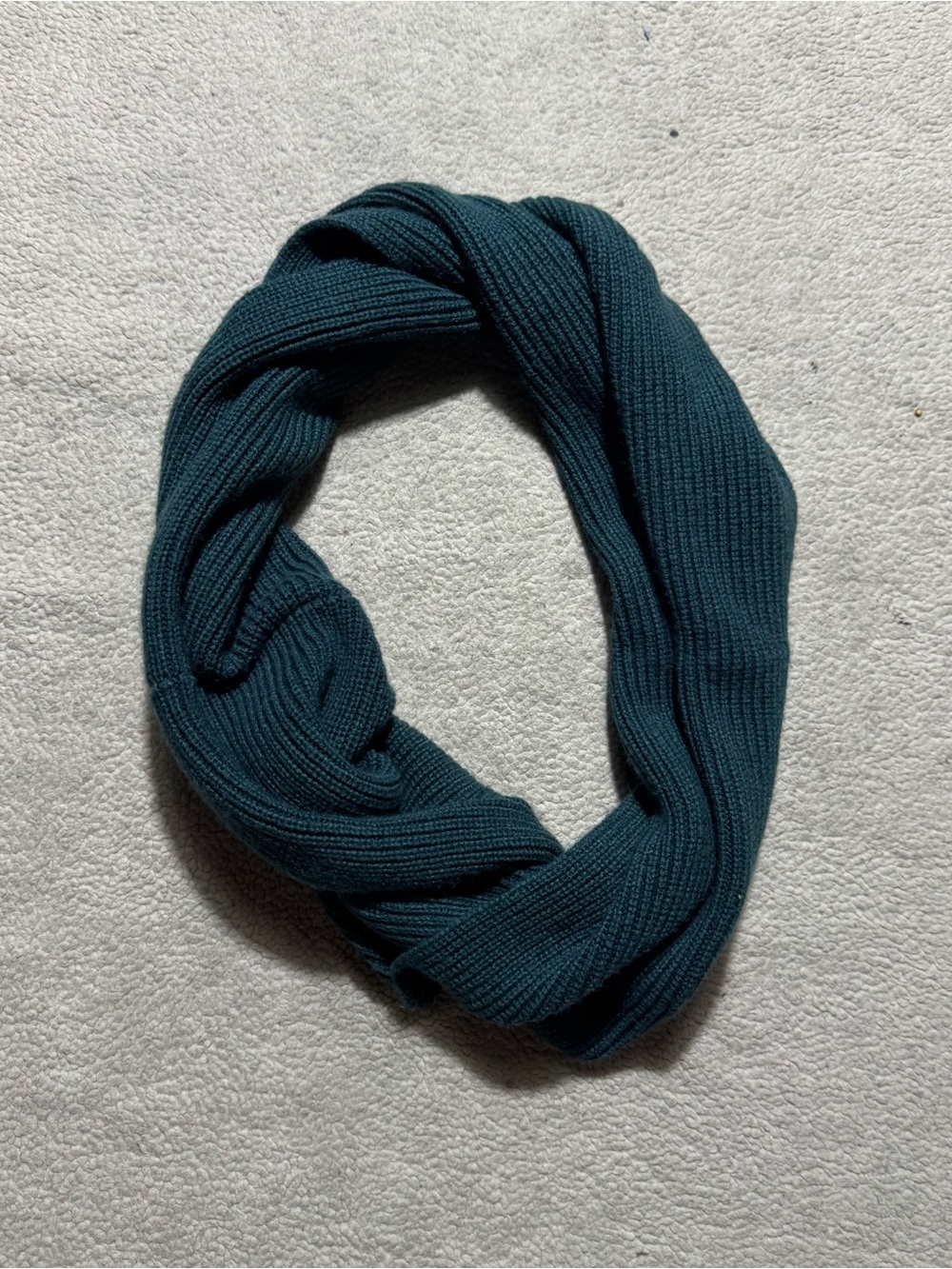 Under Armour Scarf Womens One Size OS Green Ribbed Knit Infinity Acrylic Logo